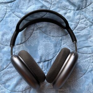 Apple Over-Ear Headphones Silver and Gray Sleek Design